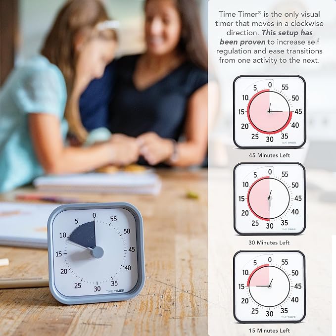 Time Timer MOD 60-Minute Visual Timer, Home Edition, Silent Operation, Study