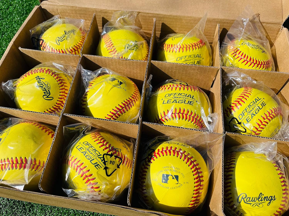 Rawlings Official League Practice Baseballs - Optic Yellow | Available in Multiple Counts