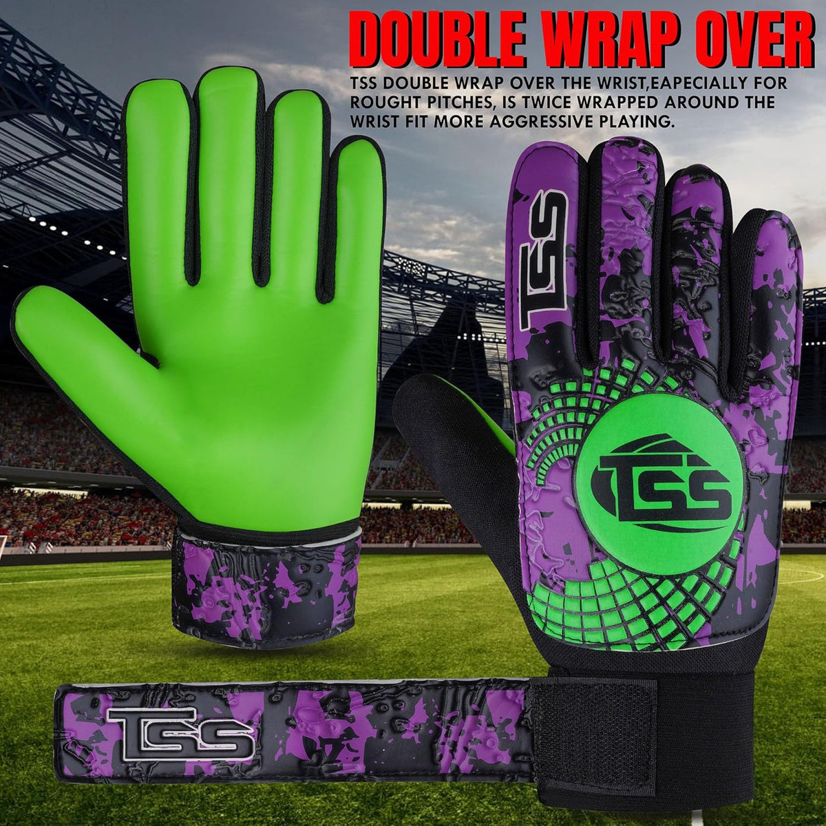Regine Switzerland Soccer Goalie Gloves - Youth & Adult Football Keeper Gloves with Double Wrist Protection & 4mm Anti-Slip Grip