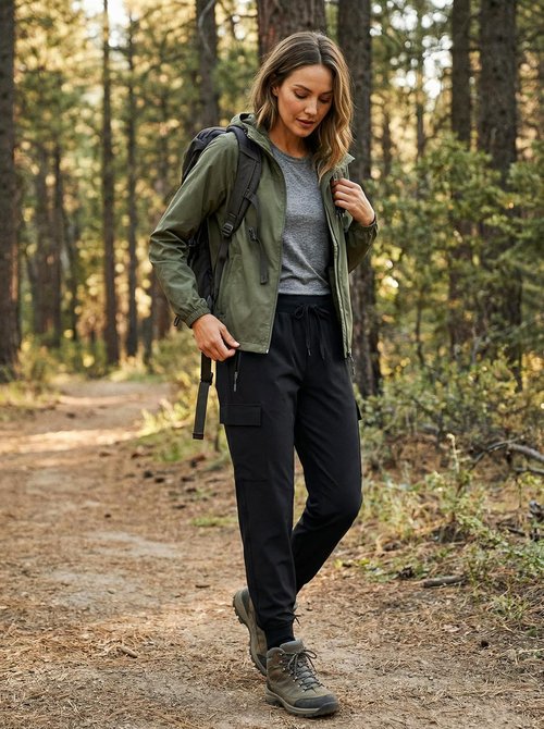 Libin Women's Cargo Joggers - Lightweight Quick-Dry Hiking Pants for Casual Travel & Athletics