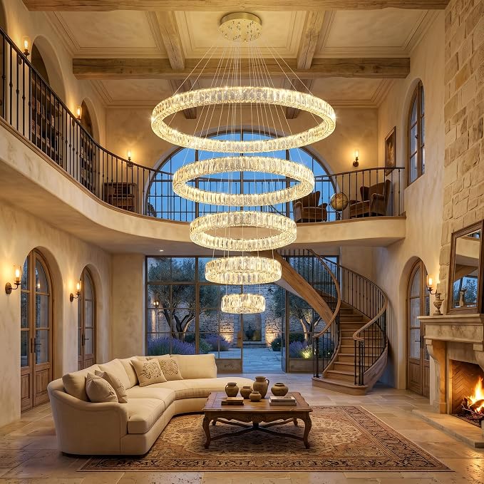 HAIXIANG 5-Rings Modern Chandelier
