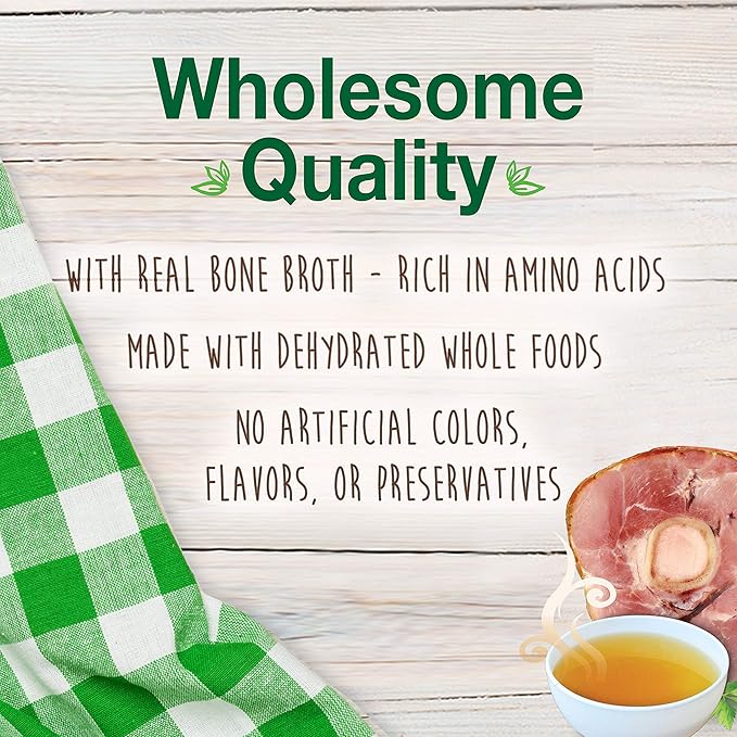 Nylabone Healthy Edibles Broth Bone Natural Dog Chews Long Lasting Treats Ham Flavor Small/Regular - Up to 25 Ibs. (16 Count)
