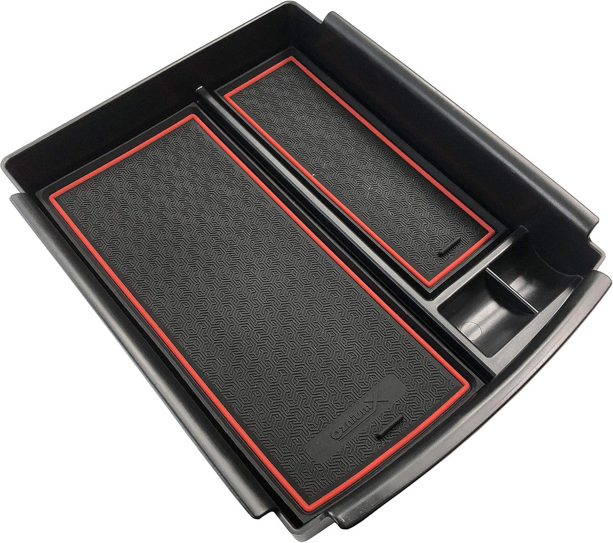 OzniumX Center Console Organizer Storage Box for Tesla Model S/X, Red, Custom Upgrade Interior Accessory with Coin and Sunglass Holder, Armrest Box Secondary Storage