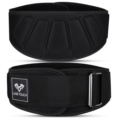6" Auto lock Breathable Weightlifting Belt, Weight Lifting Back Support, Workout Back Support for Lifting, Fitness, Cross Training and Powerlifting. Gym Belt for Squats, Deadlift for Men & Women (Black, Large (38" - 42"))