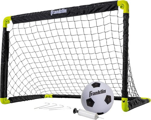 Franklin Sports Mini Soccer Goal Set - Includes Ball and Pump for Easy Setup | Perfect for Kids