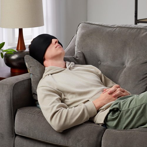 MUELLER Sports Medicine EZ Relief Migraine Cap, Ice Pack for Injuries and Pain Relief, Hot & Cold Therapy, Black