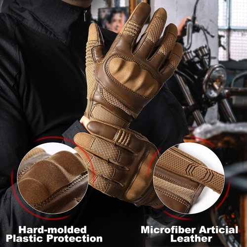 AXBXCX Motorcycle Gloves for Men - Touchscreen Capable, Durable Protection for Outdoor Riding