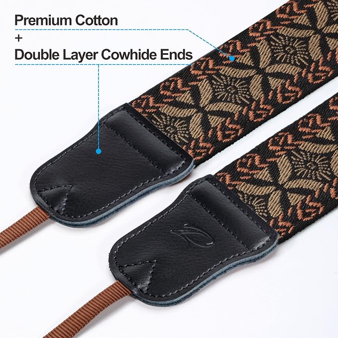 Padwa Lifestyle Mystic Grey Embroidered Camera Strap