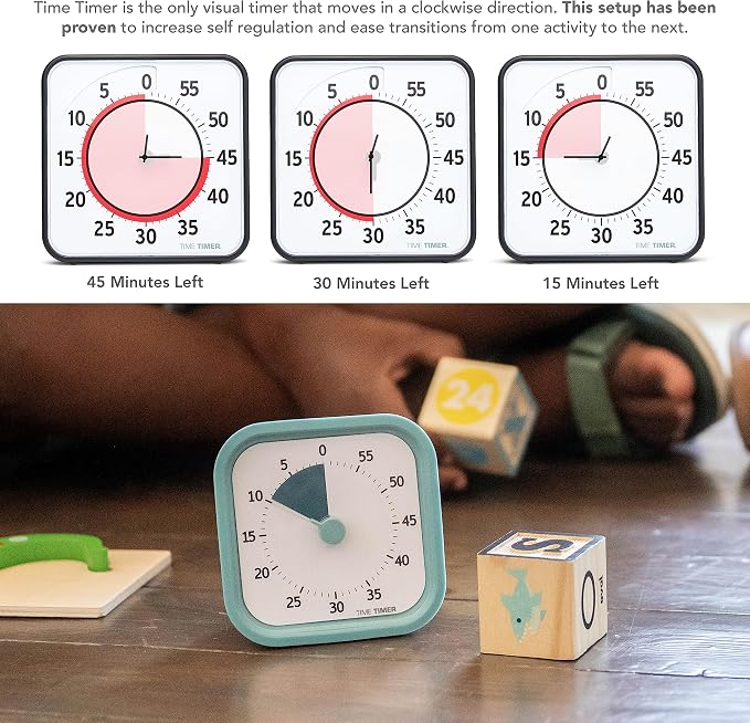 Time Timer MOD 60-Minute Visual Timer, Home Edition, Silent Operation, Study