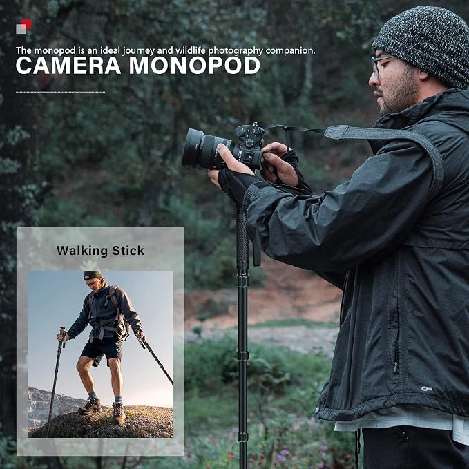 Manbily Camera Monopod Aluminum Portable Compact Lightweight Travel Monopod