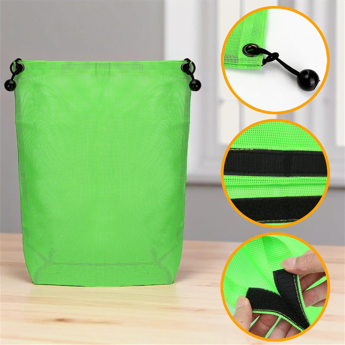 BuleVina UTV ATV Trash Bag Sack – Portable Mesh Garbage Tote for Off-Road, Beach, Pickup – Universal Compatible with SUV – Reusable, Tear-Resistant Storage Cart