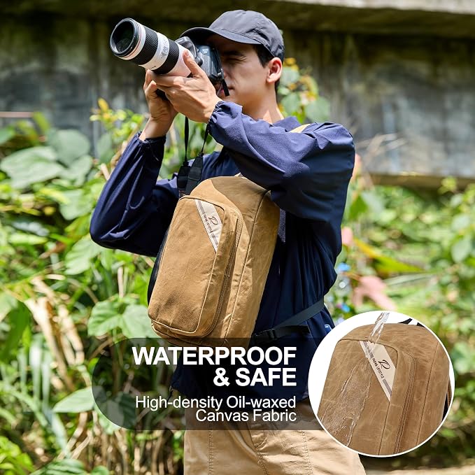 Padwa Lifestyle Khaki Crossbody Camera Bag