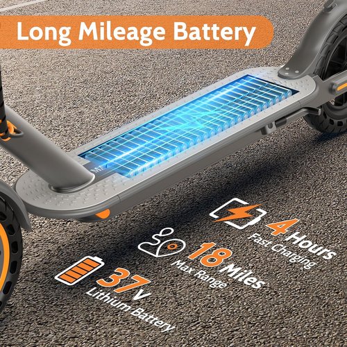 MAXSHOT Electric Scooter - High-Speed Folding E-Scooter with Dual Suspension | 350W/500W Motor, 21-28 Miles Range, 8.5/10/14" Tires