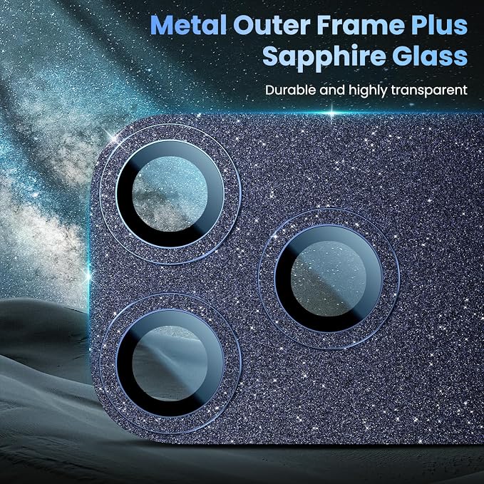 Uyiton Compatible with iPhone 17 Pro Max Camera Lens Protector Bling