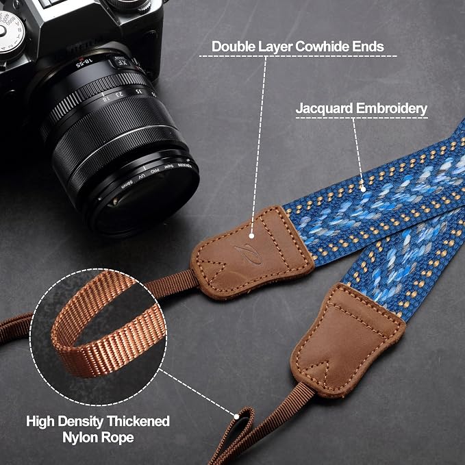 Padwa Lifestyle Speed Blue Camera Strap