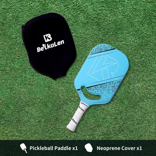 BKL BeikaLen USAPA Carbon Fiber Pickleball Paddle | T700 Carbon Friction Surface Pickleball Paddle | 20mm Honeycomb Core | The Pickle Ball Paddle Designed for Unmatched Control and Added Power Blue