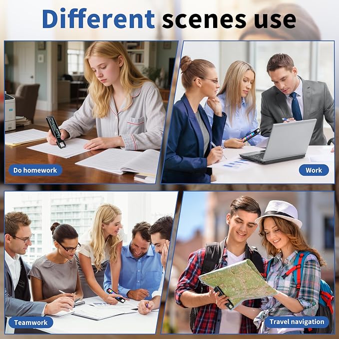 Scan Pen Translator for 142 Languages, Instant 2-Way Voice & Text Translation