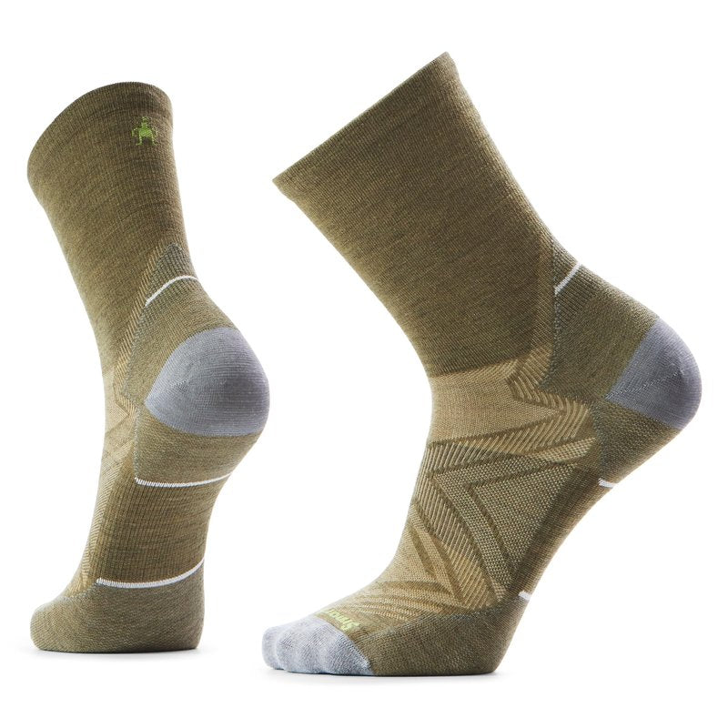Smartwool, Men's, Run Zero Cushion Mid Crew Socks, Winter Moss, Large