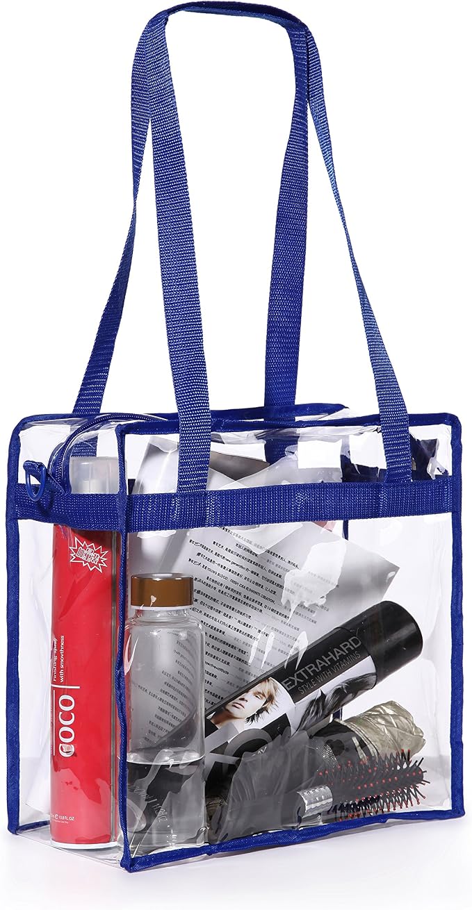BAGAIL Clear Bags 12x6x12 Stadium Approved Clear Tote Bag