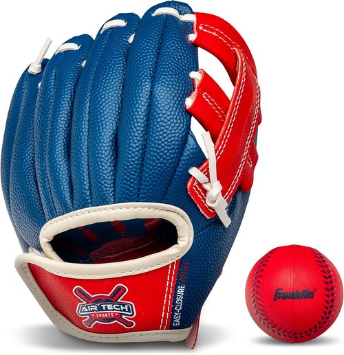 Franklin Sports Air Tech Baseball Glove - Soft Foam Design for Tee Ball - Lightweight & Durable