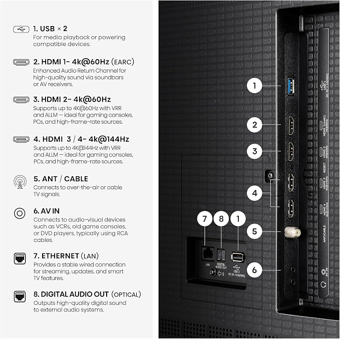 Hisense 100" E7 Cinema Series Hi-QLED Mini-LED 4K UHD Smart Fire TV (100E7SF, 2026 NEW) - Native 144Hz, AI Picture, Dolby Vision IQ · Atmos, FALD, HDR10+ Adaptive, MEMC, Alexa+