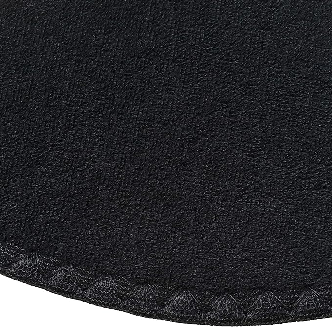Happystep Cotton Terry Cloth Insoles, Barefoot Shoe Inserts, Sweat Absorption, Odor Control, Moisture-Wicking, Washable and Reusable, Zero Drop Shoe Insoles, 2 Pairs of Black (Men Size 8)