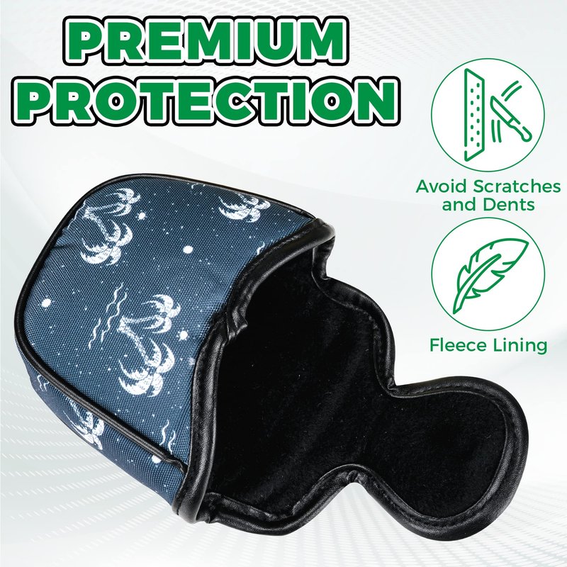 VIXYN Mallet Putter Cover - Cool Mallet Putter Headcover - Magnetic Fleeced Lined Head Covers to Protect Your Golf Clubs (Flamin (Palm Springs)