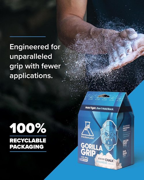 Friction Labs Premium Loose Climbing Chalk - High-Performance Grip for Bouldering & Weightlifting - Skin-Friendly Formula
