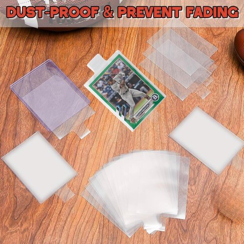 Cardboard Gold Tabbed Sleeves - 2-Mil Archival Safe Design for Card Saver 1 & Toploader - 100 Count