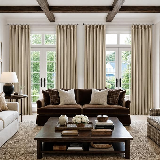 Pinch Pleated 120 Inch Extra Long Curtains