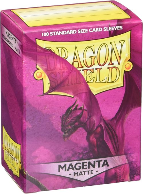 Dragon Shield | Matte Card Sleeves - 100 CT Standard Size | Smooth & Durable for TCGs | Magenta
