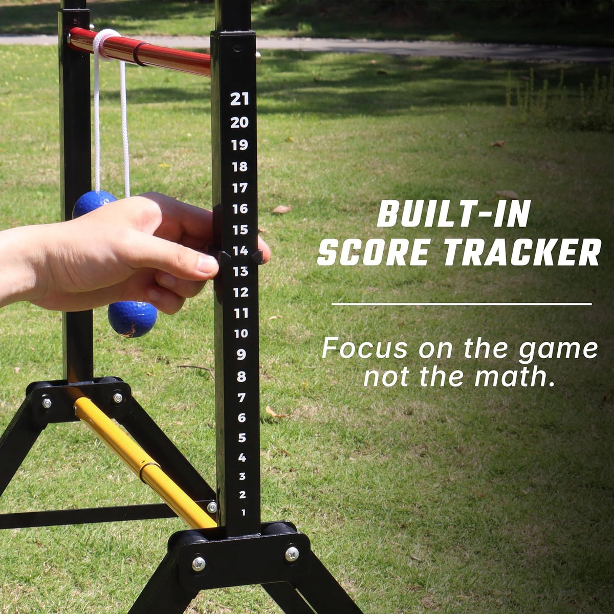Steel Ladder Ball Game Set - Assembly-Free Toss Game with Scorekeeper & Carry Case | Outdoor Fun for Family