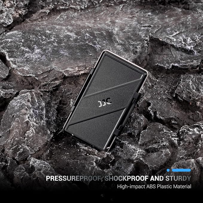 4 Slots CF Card Holder, Water-Resistance Anti-Shock Compact Flash Card Case