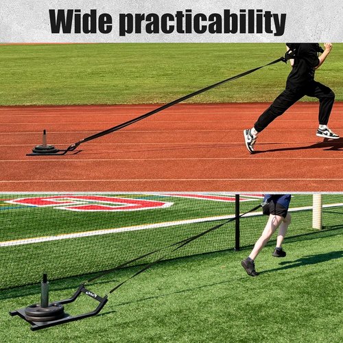 GanFindX Weight Sled - Fitness Strength Training Equipment for Speed Improvement | Compatible with 1" & 2" Plates