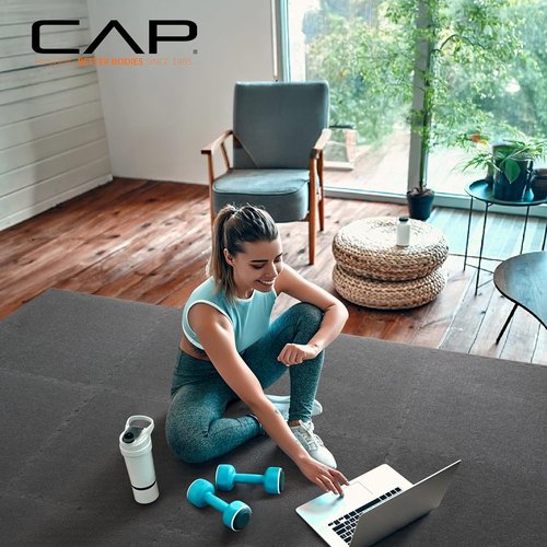 CAP Barbell Interlocking EVA Foam Puzzle Mat Tiles - 24" x 24" x 1/2" | Durable & Versatile Colors