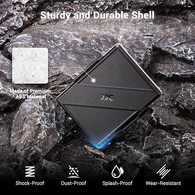 JJC 45 Slots Memory Card Case for 30 Micro SD and 15 SD Cards
