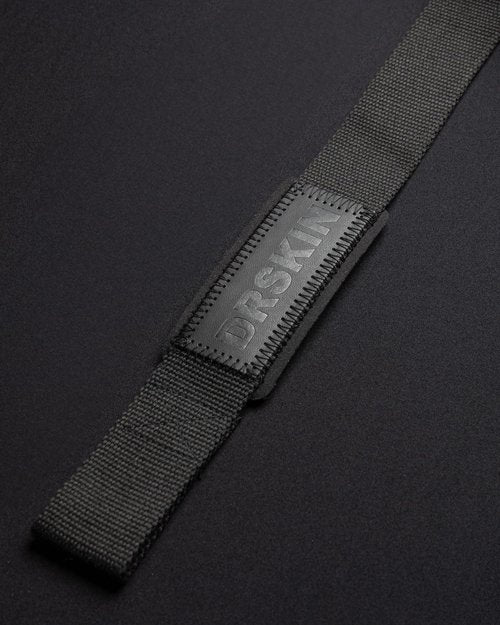 DRSKIN Lifting Straps for Weightlifting Lifting Wrist Straps 26 inch Deadlift Bodybuilding Powerlifting Strength Training Workouts Gym Neoprene Cushioned Cotton (Srtap-black)