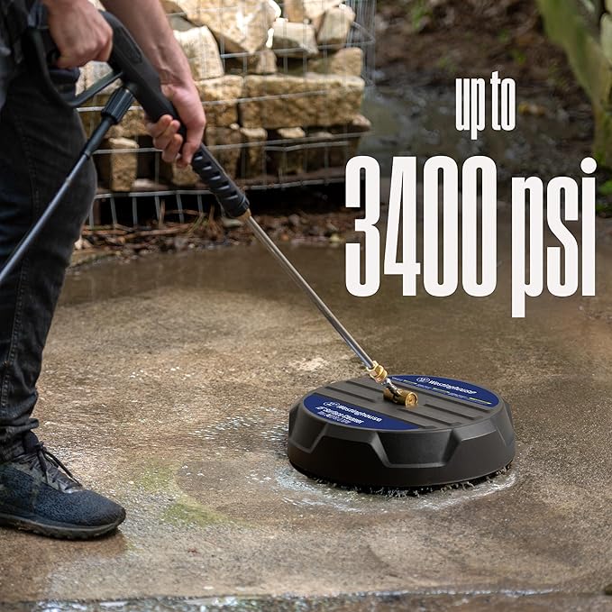 Westinghouse Universal 15” Pressure Washer Surface Cleaner Attachment - 3400 Max PSI, 1/4” Connector - For Gas and Electric Pressure Washers