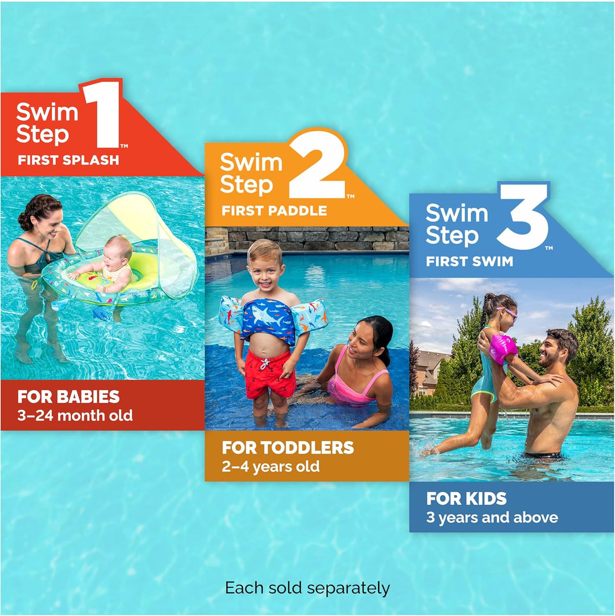 SwimWays Swim Trainer Life Vest - US Coast Guard Approved Kids Swim Vest for Safety & Comfort