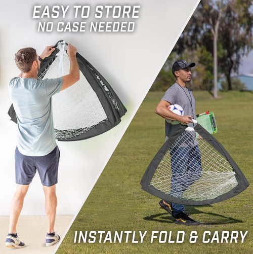 GoSports Portable Soccer Goals for Kids - 4 x 3 ft | Set of 2 Team Tone Pop-Up Nets in 13 Colors