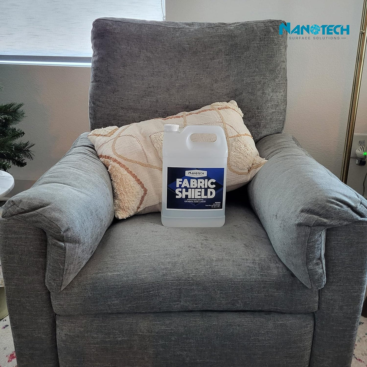 Nanotech Solutions Upholstery Care Kit- Includes Carpet & Upholstery Cleaner, Stain Remover and Fabric Shield, Water Repellent Spray, SiO2 Protection, for Furniture, Clothes, Car Seats, Rugs (1 Gal.)