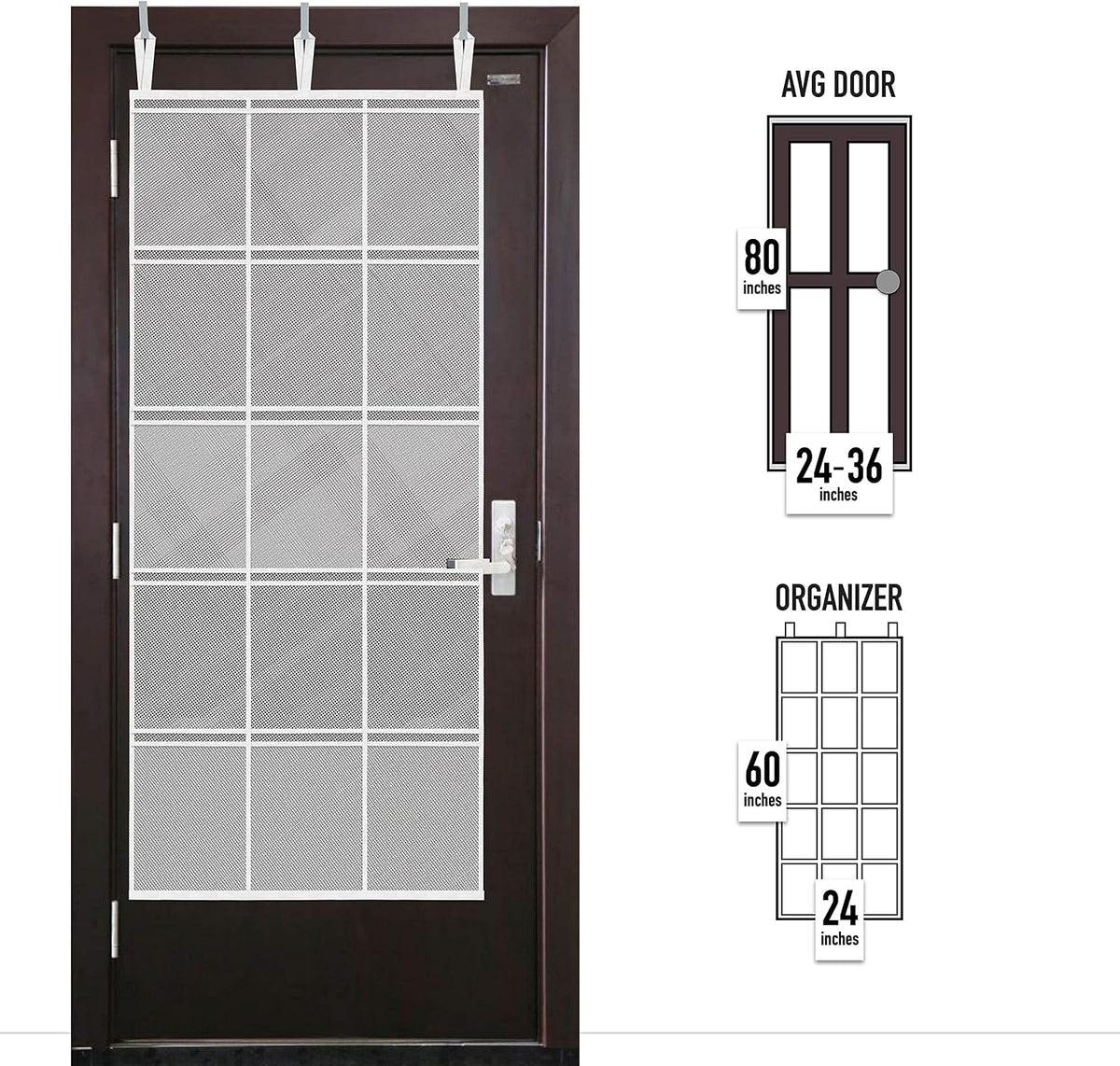 Cruise On Large Mesh Over-the-Door Organizer, 15-Pocket Hanging Storage for Cruise & Home (24"x60"),Travel Essential for 2026-2027, Shoe & Bathroom Organizer for Closet, Cabin, or Behind-Door Storage
