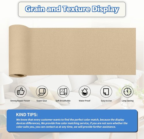 KING MOUNTAIN Canvas Repair Tape - Waterproof Self-Adhesive Patch for Outdoor Gear | 4x63 Inches (Khaki)