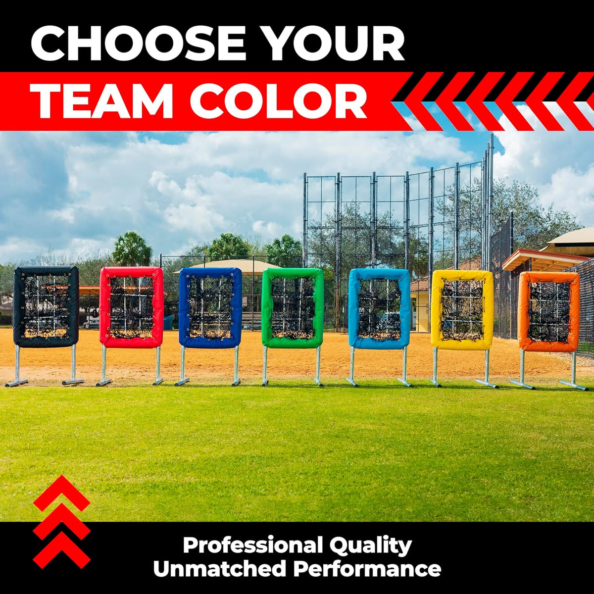 Velocity 9 Hole Pitch Master Pro Edition - Professional Baseball Pitching Net - Heavy-Duty & Portable Training Equipment