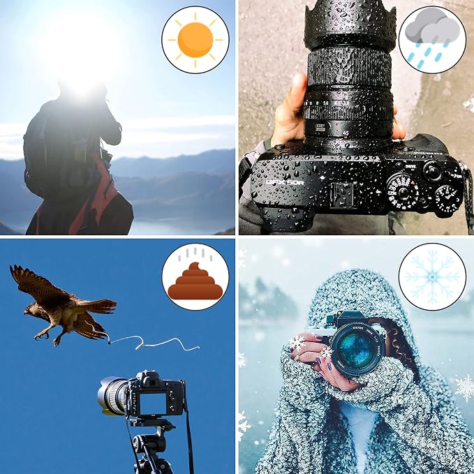 Hot Shoe Umbrella, Protects Camera from Rain