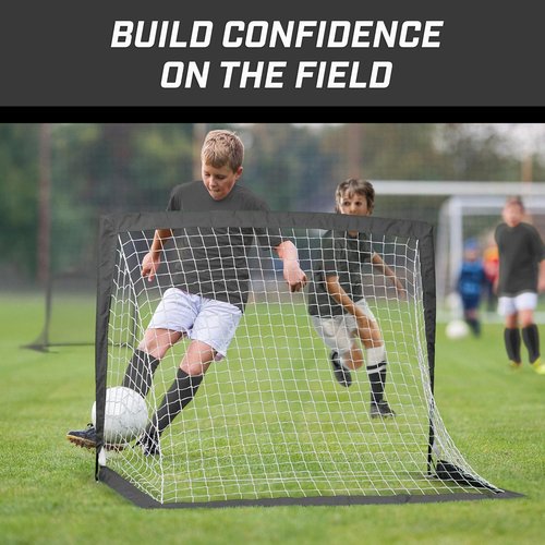 GoSports Portable Soccer Goals for Kids - 4 x 3 ft | Set of 2 Team Tone Pop-Up Nets in 13 Colors