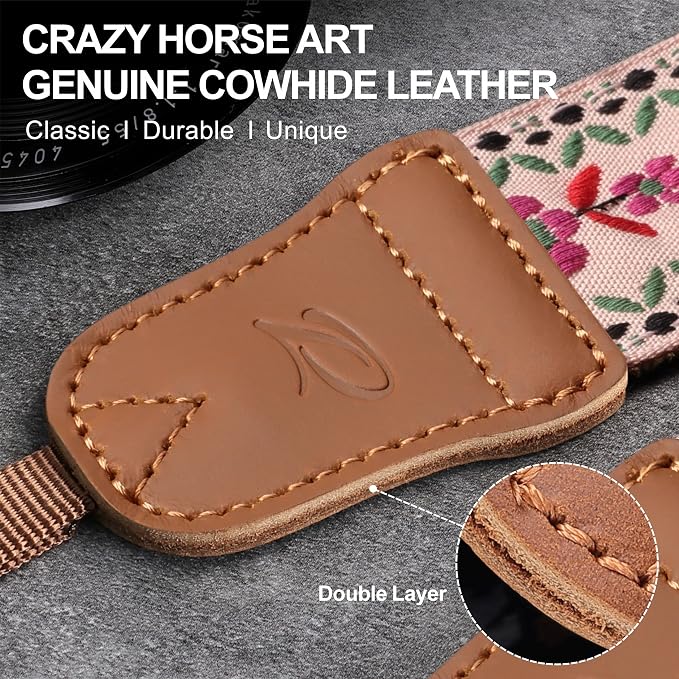 Padwa Lifestyle Embroidered Floral Camera Strap
