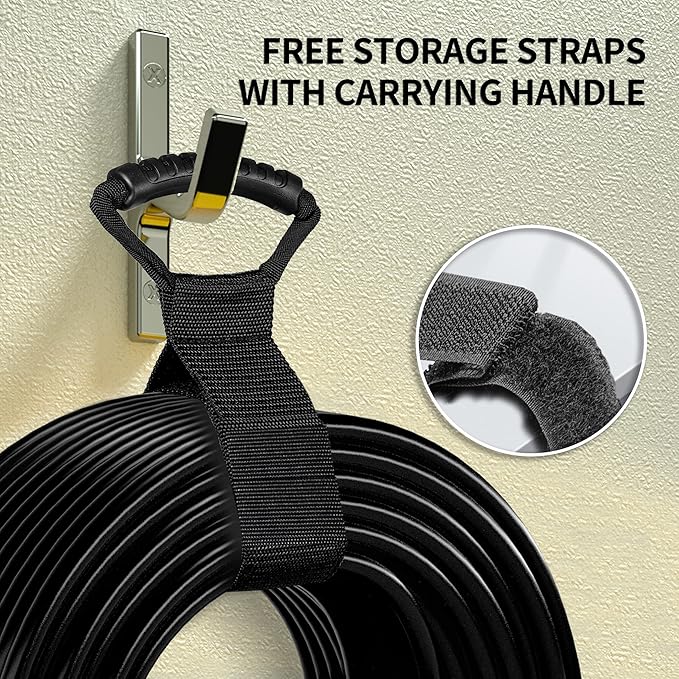 HUANCHAIN 200 ft 16/3 Gauge Extension Cord Outdoor Waterproof with Lighted end, Flexible Cold-Resistant 3 Prong Long Black Extension Cord Outside, 10A 1250W 16AWG SJTW, ETL
