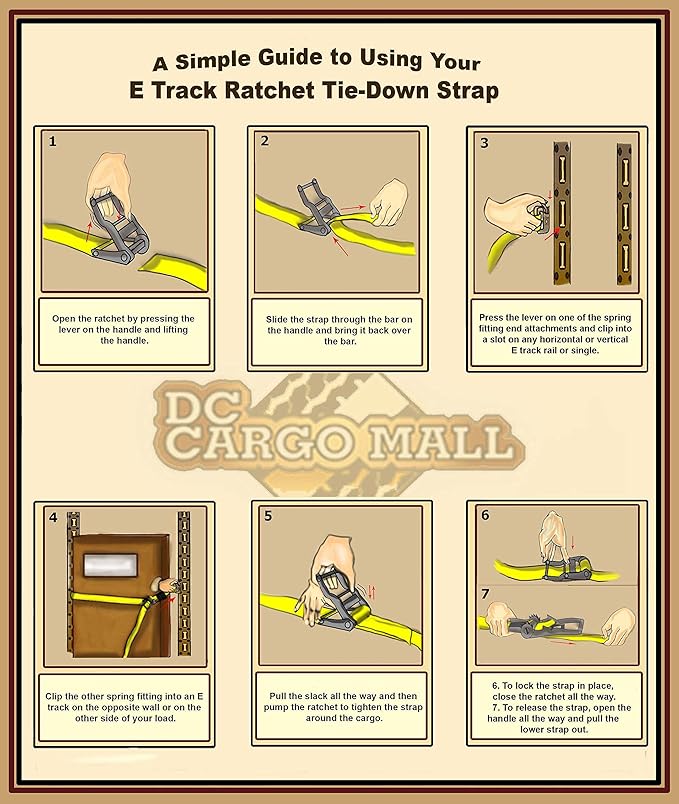 E-Track TieDown Kit: 20 O Rings, 10 TieOffs, 6 Ratchet Straps, 2 ETrack Bags. Ideal TieDown Accessories Package for Trucks, Trailers, Warehouse, Boat, Dock. E-Track NOT Included.