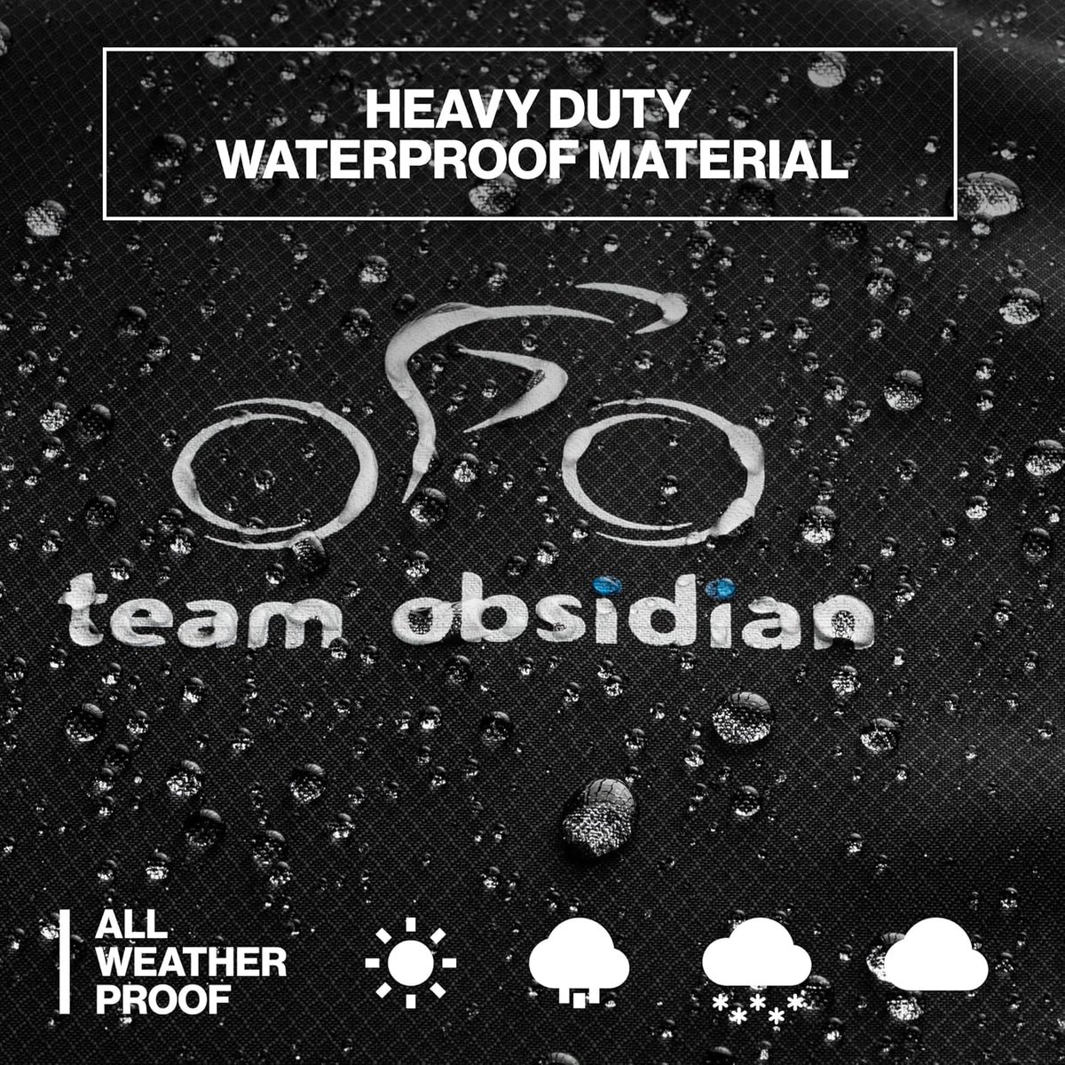 TeamObsidian Bike Cover - Heavy-Duty Waterproof Storage for 1-3 Bikes | All-Season Protection